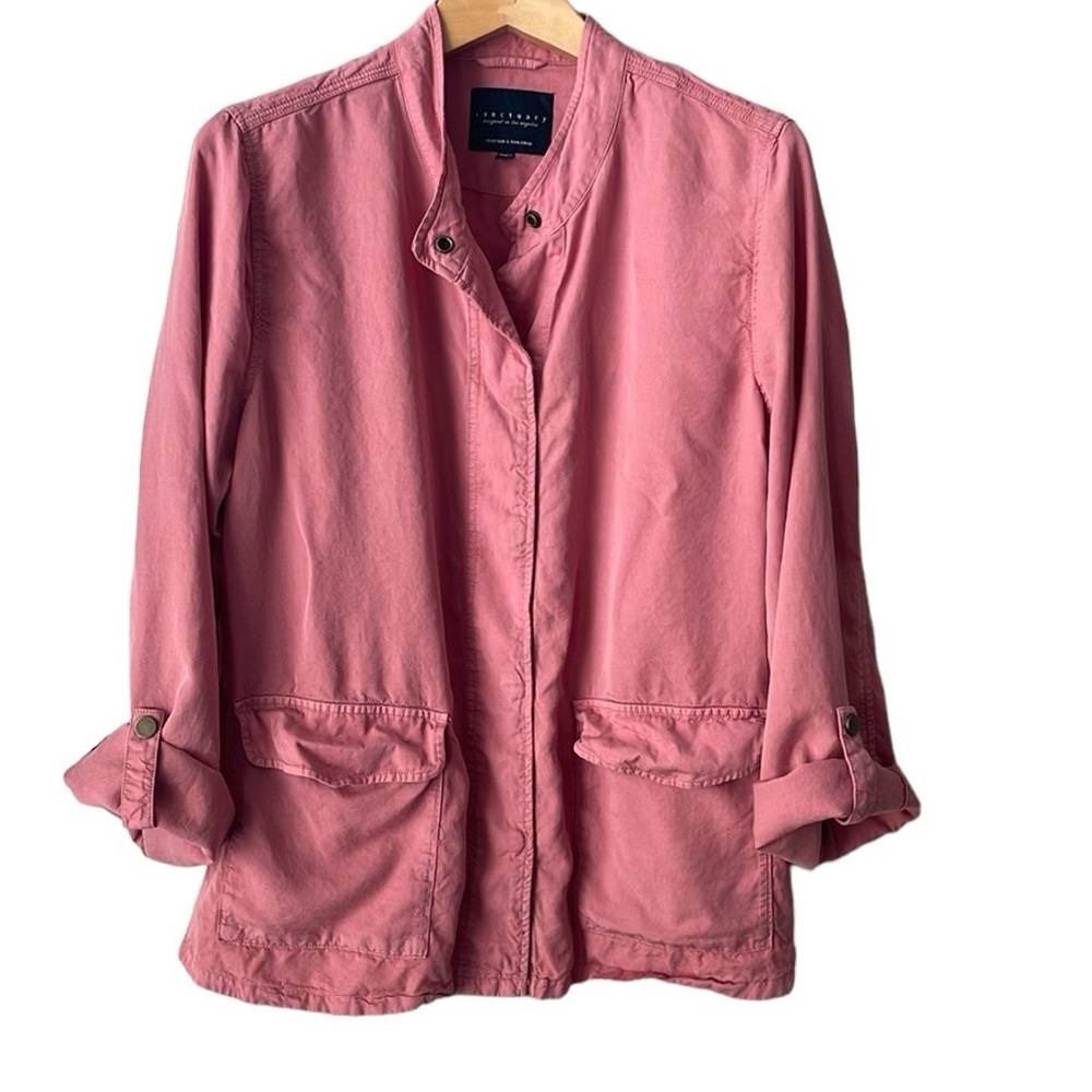 NWT Sanctuary by Anthropologie 2 Pocket Roll Jacket in Dusty Blush - Size Medium